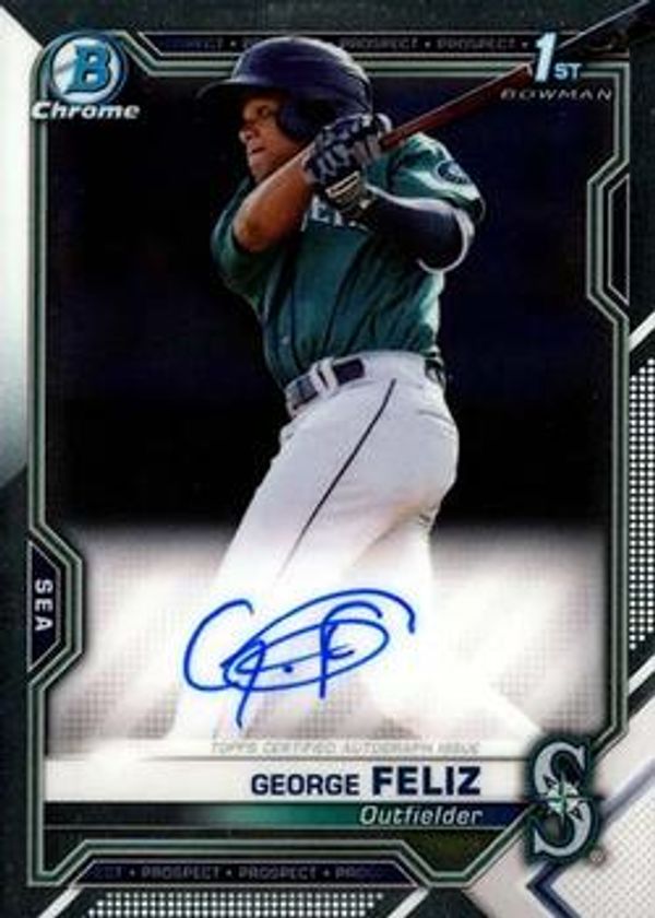 George Feliz 2021 Bowman Chrome - Prospect Autographs Baseball #CPA-GF