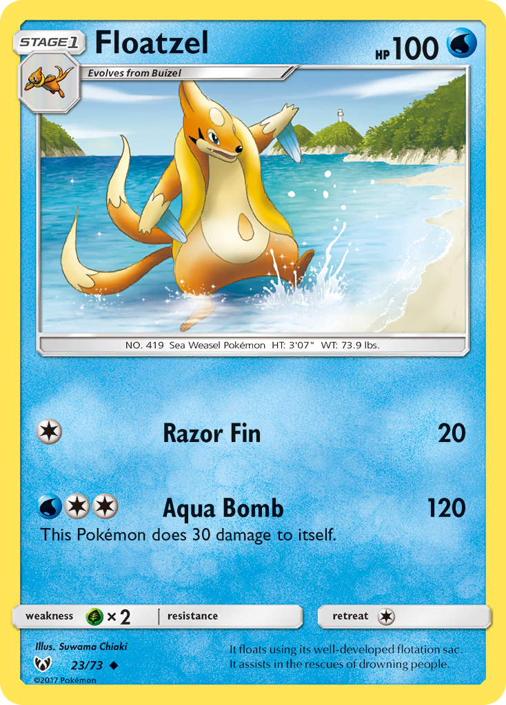 Floatzel (23/73) - Shining Legends Pokémon Card