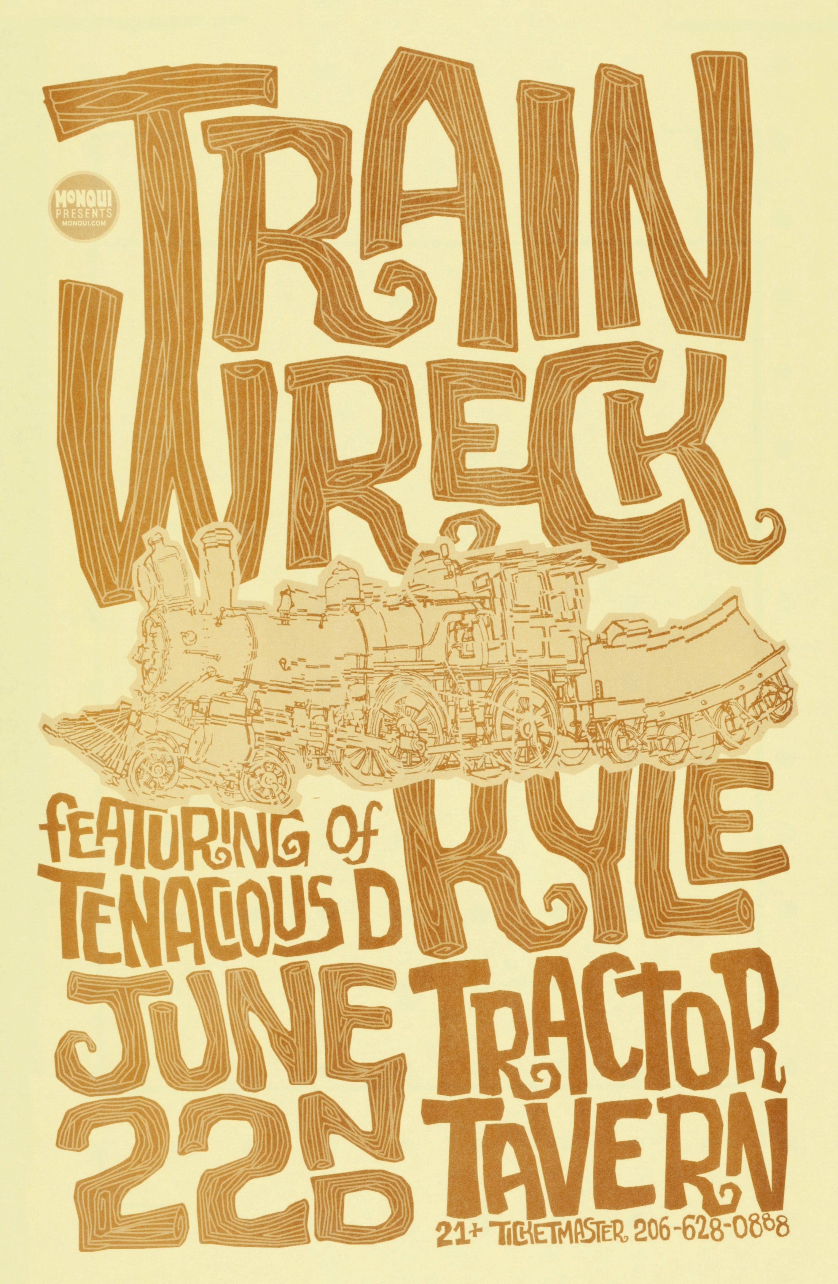MXP-83.1 Train Wreck 2003 Tractor Tavern  Jun 22 Concert Poster