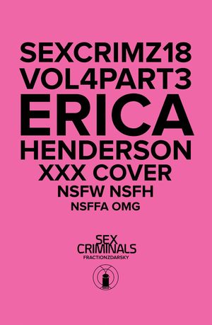 Sex Criminals #18 (Xxx Erica Henderson Variant)