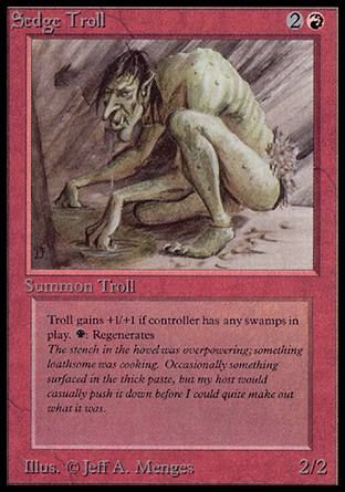 Sedge Troll (Alpha) Trading Card