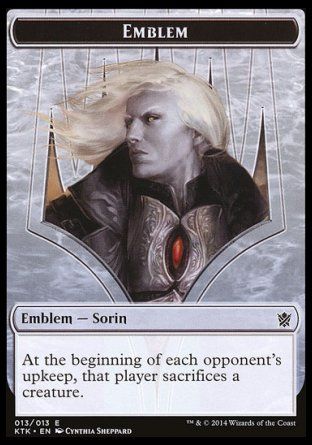 Emblem Sorin, Solemn Visitor (Khans of Tarkir) Trading Card