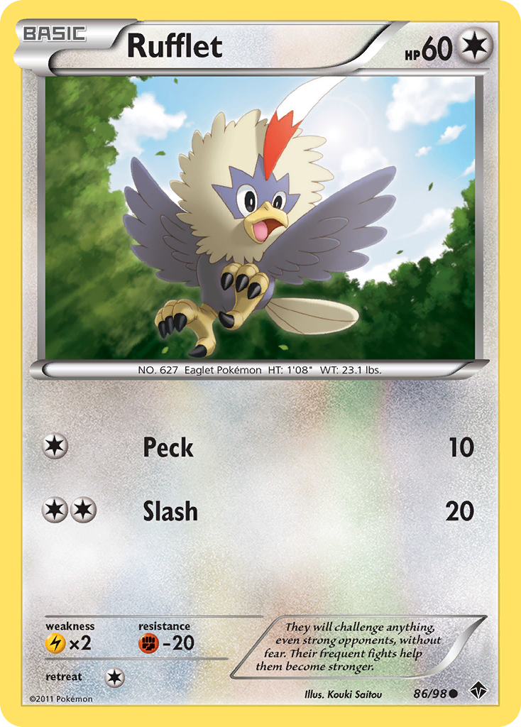 Rufflet (86/98) - Emerging Powers Pokémon Card