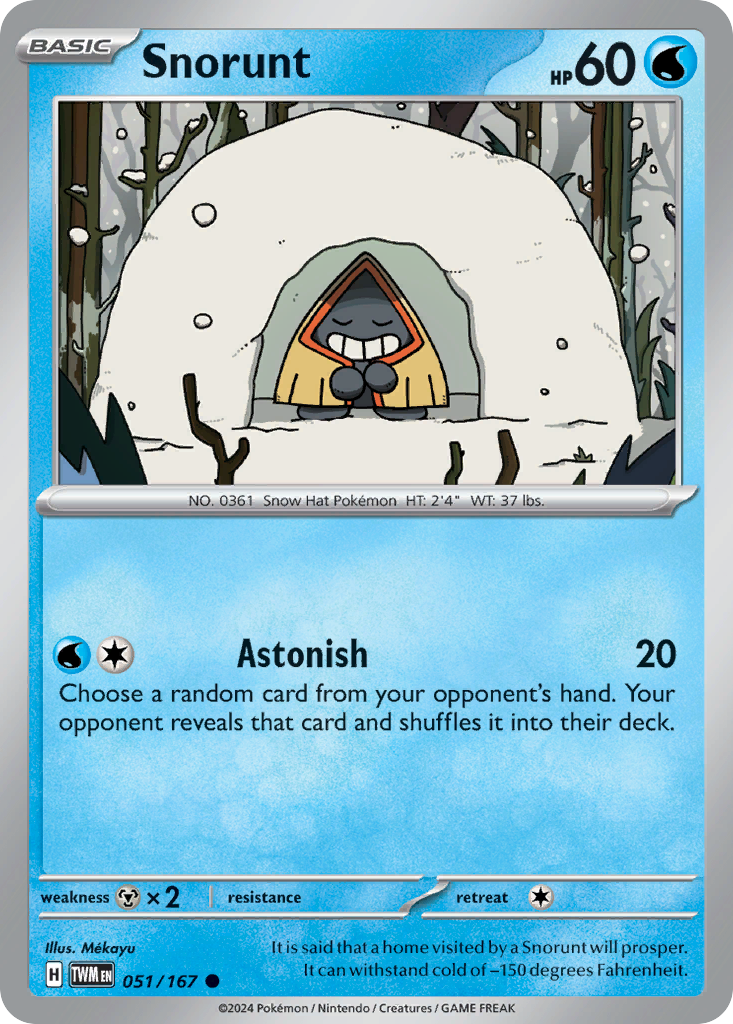 Snorunt (51/167) - Twilight Masquerade Pokémon Card