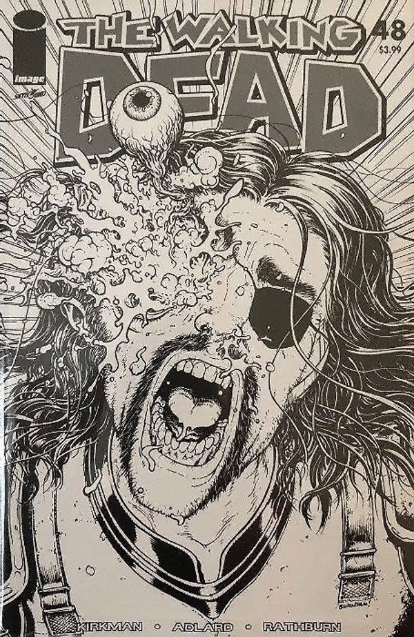 The Walking Dead #48 (15th Anniversary Burnham Blind Bag B&W Sketch)