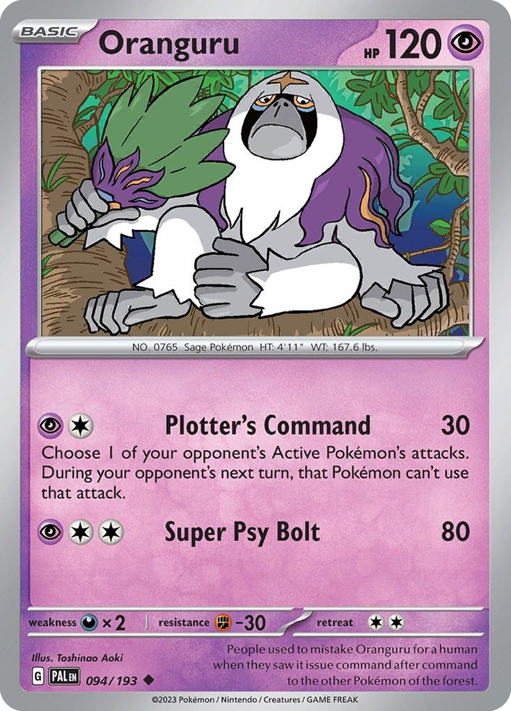 Oranguru (94/193) - Paldea Evolved Pokémon Card