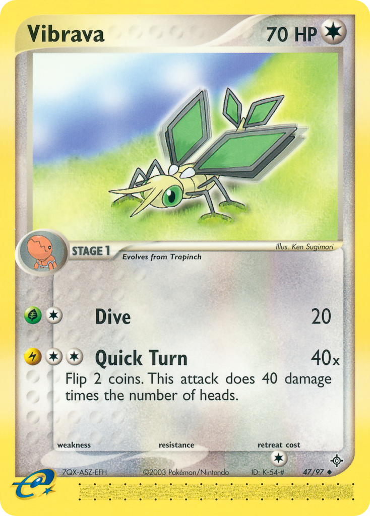 Vibrava (47/97) - Dragon Pokémon Card