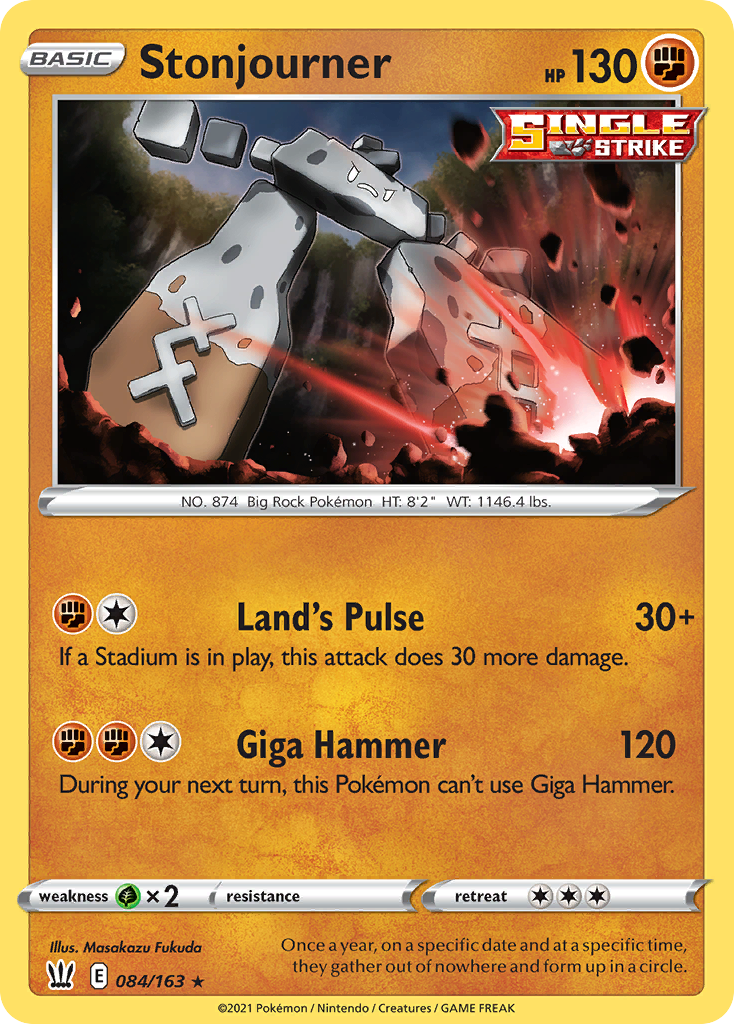 Stonjourner (84/163) - Battle Styles Pokémon Card