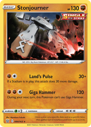 Stonjourner (84/163) - Battle Styles Value - GoCollect (stonjourner-84