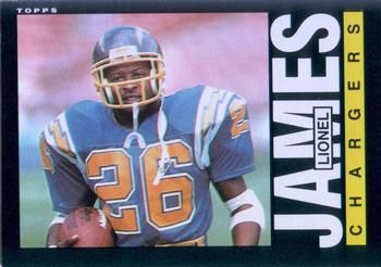 Lionel James 1985 Topps #376 Sports Card