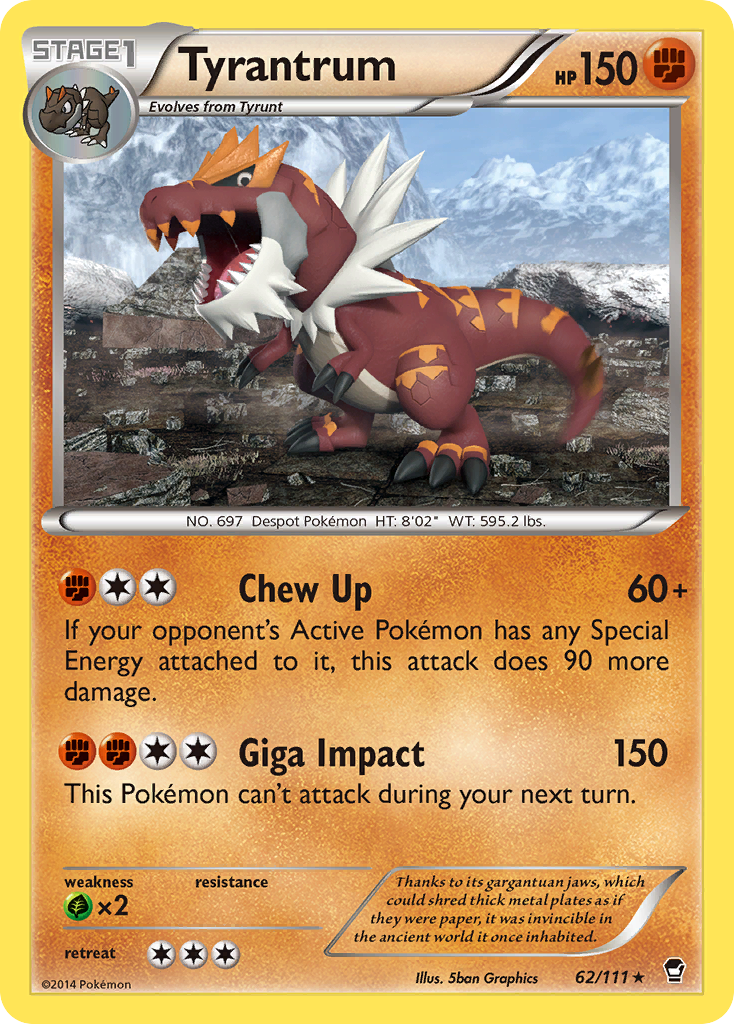 Tyrantrum (62/111) - Furious Fists Pokémon Card