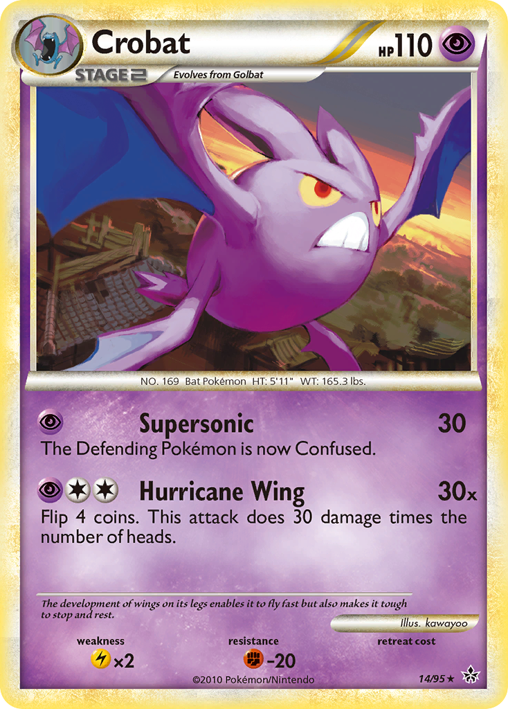 Crobat (14/95) - HS—Unleashed Pokémon Card