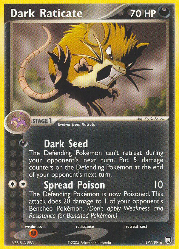 Dark Raticate (17/109) - Team Rocket Returns Pokémon Card