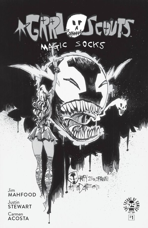 Grrl Scouts: Magic Socks #1 (Spawn Month Black & White Variant)