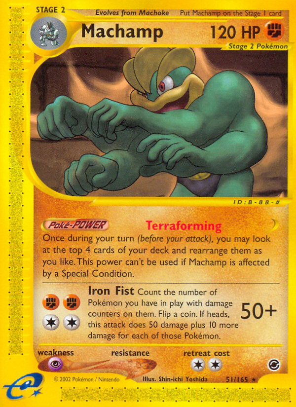 Machamp (51/165) - Expedition Base Set Pokémon Card