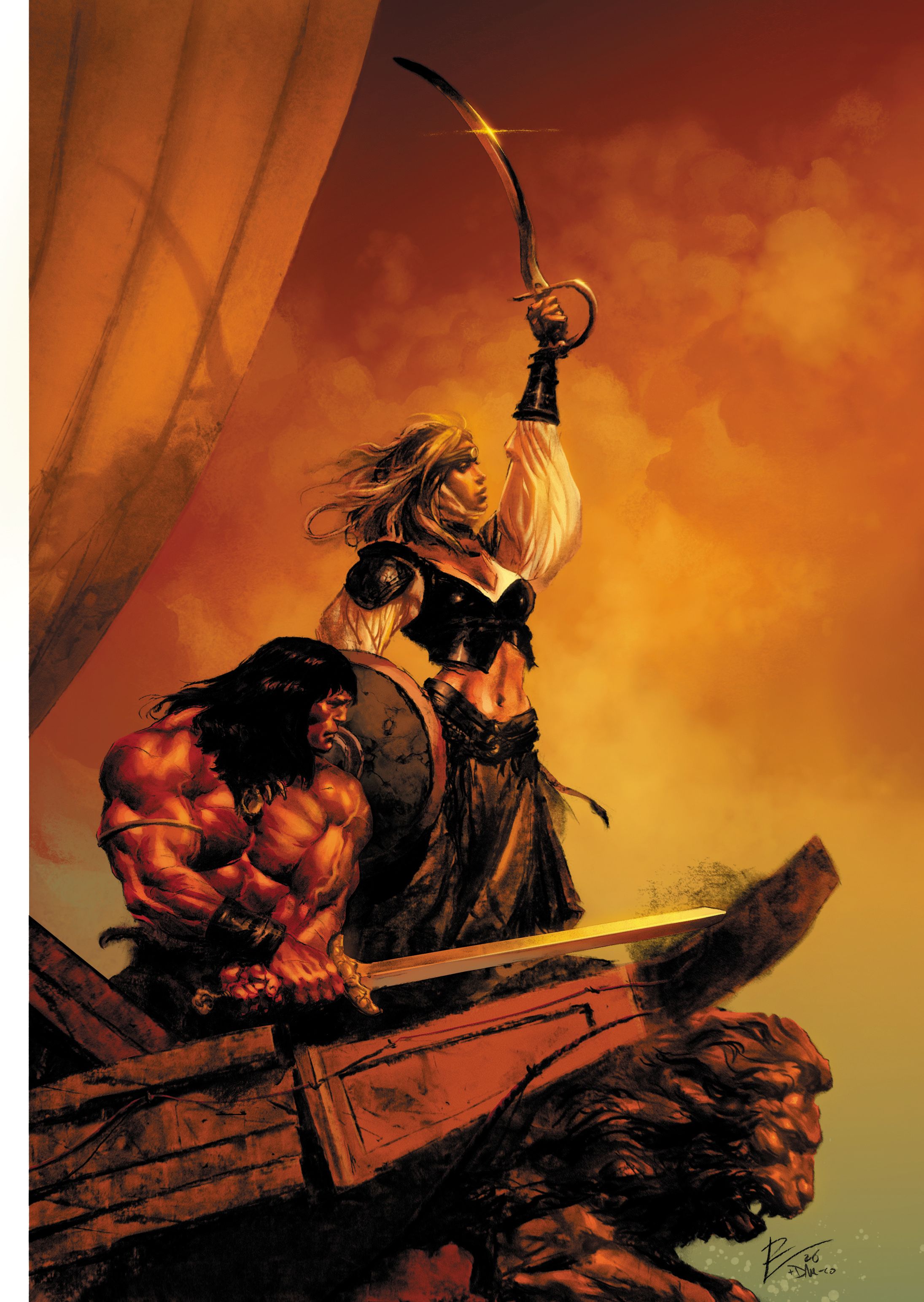 Conan: The Barbarian #33 (Cvr G Roberto De La Torre Virgin Cardstock Variant) Comic