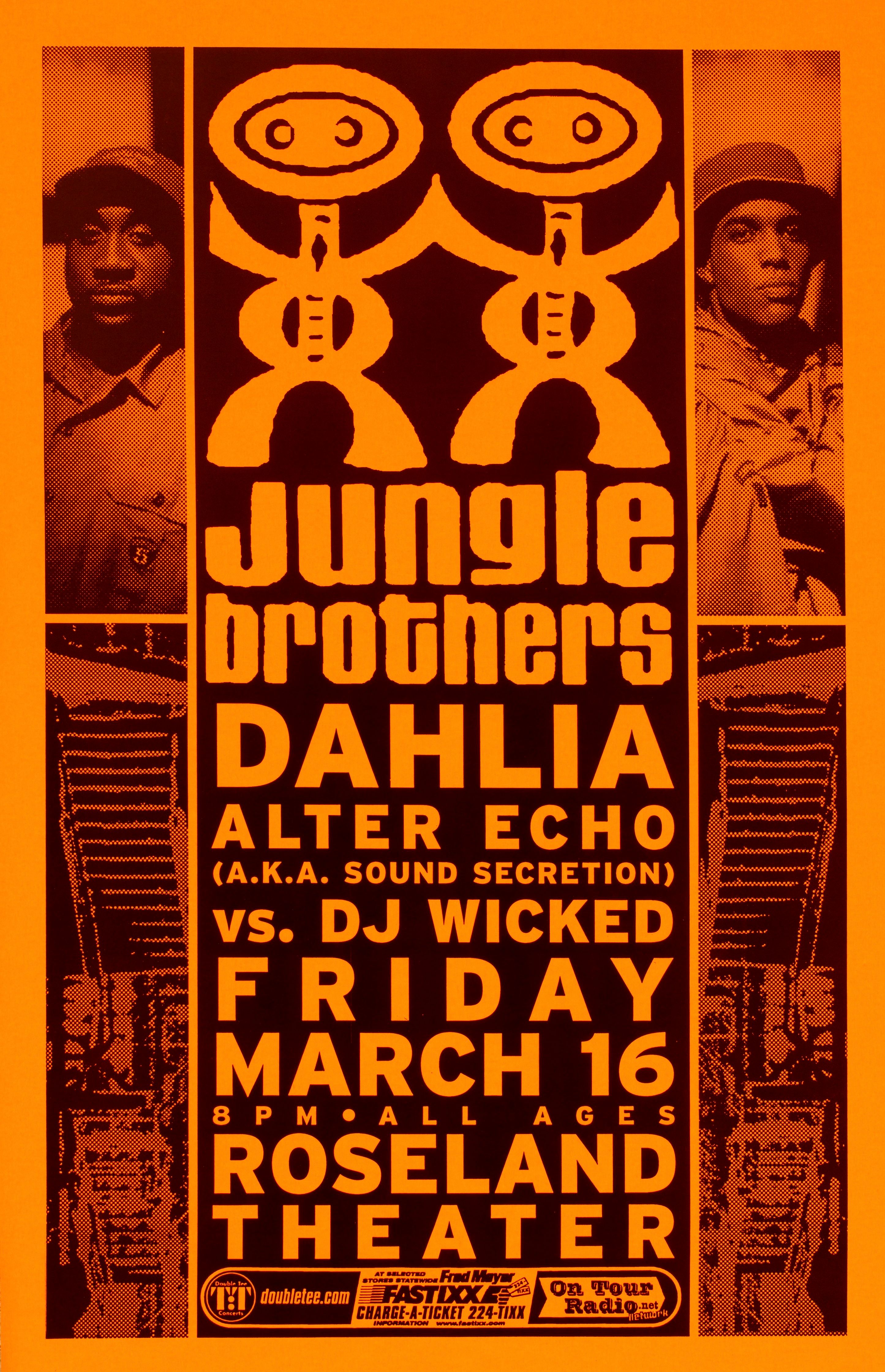 MXP-210.6 Jungle Brothers 2001 Roseland Theater  Mar 16 Concert Poster