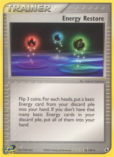 Energy Restore (Trainer: Item) (81/109) - Ruby & Sapphire Pokémon Card