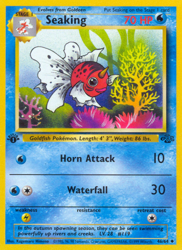 Seaking (46/64) - Jungle (1st Edition) Pokémon Card