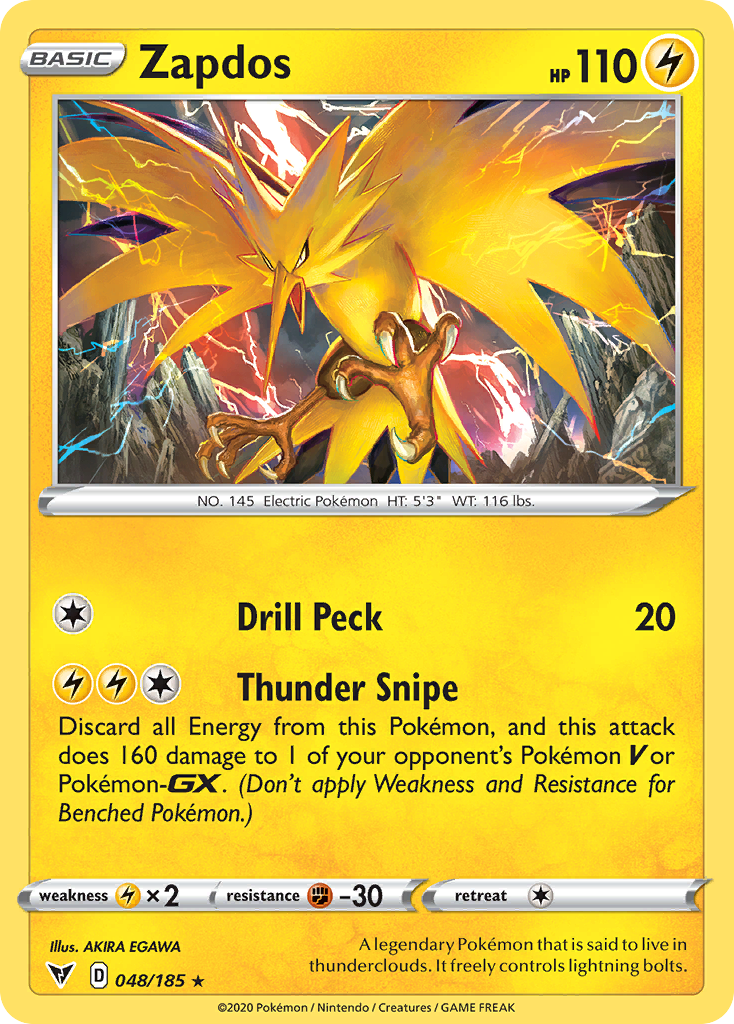 Zapdos (48/185) - Vivid Voltage Pokémon Card