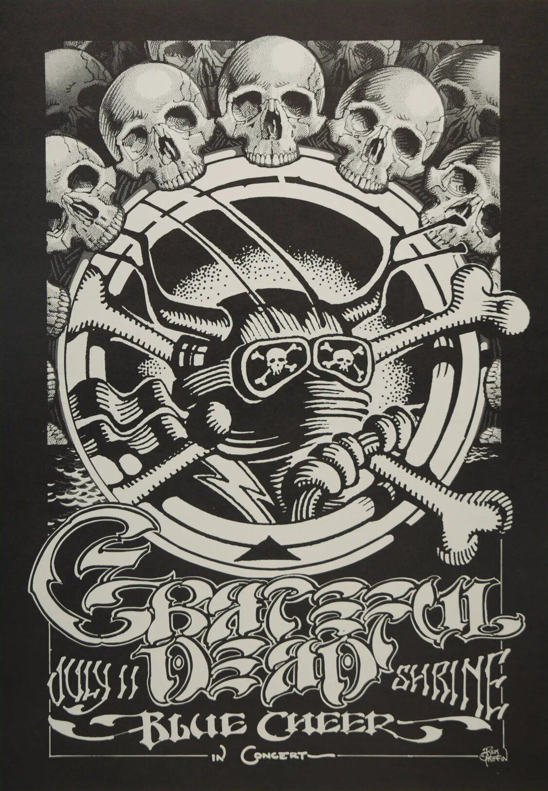 Grateful Dead Shrine Auditorium 1968 Concert Poster