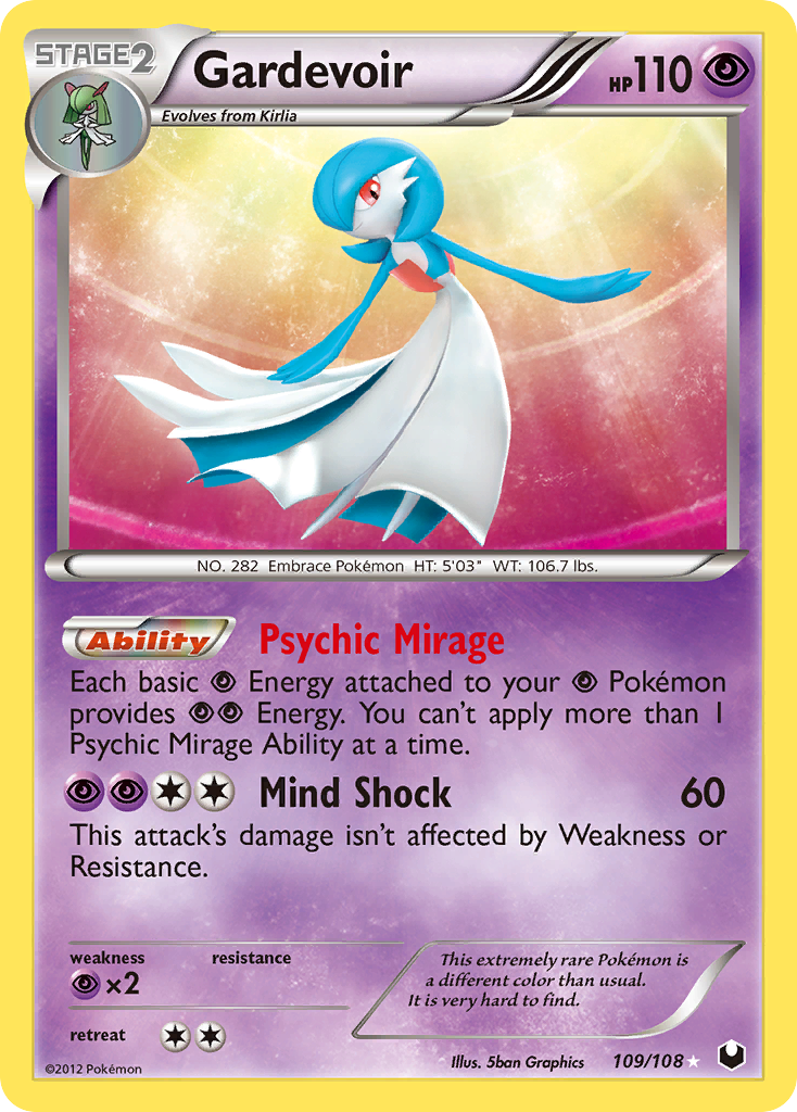 Gardevoir (109/108) - Dark Explorers Pokémon Card