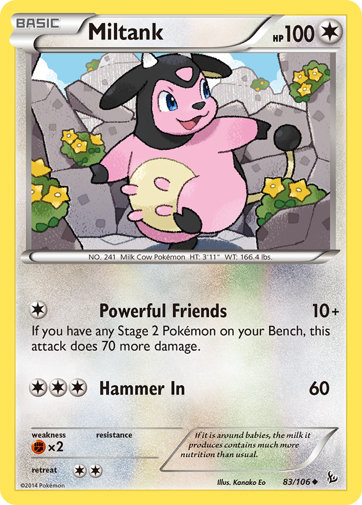 Miltank (83/106) - Flashfire Pokémon Card