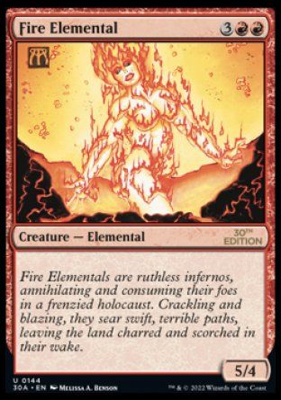 Fire Elemental (Magic 30th Anniversary Edition) Trading Card