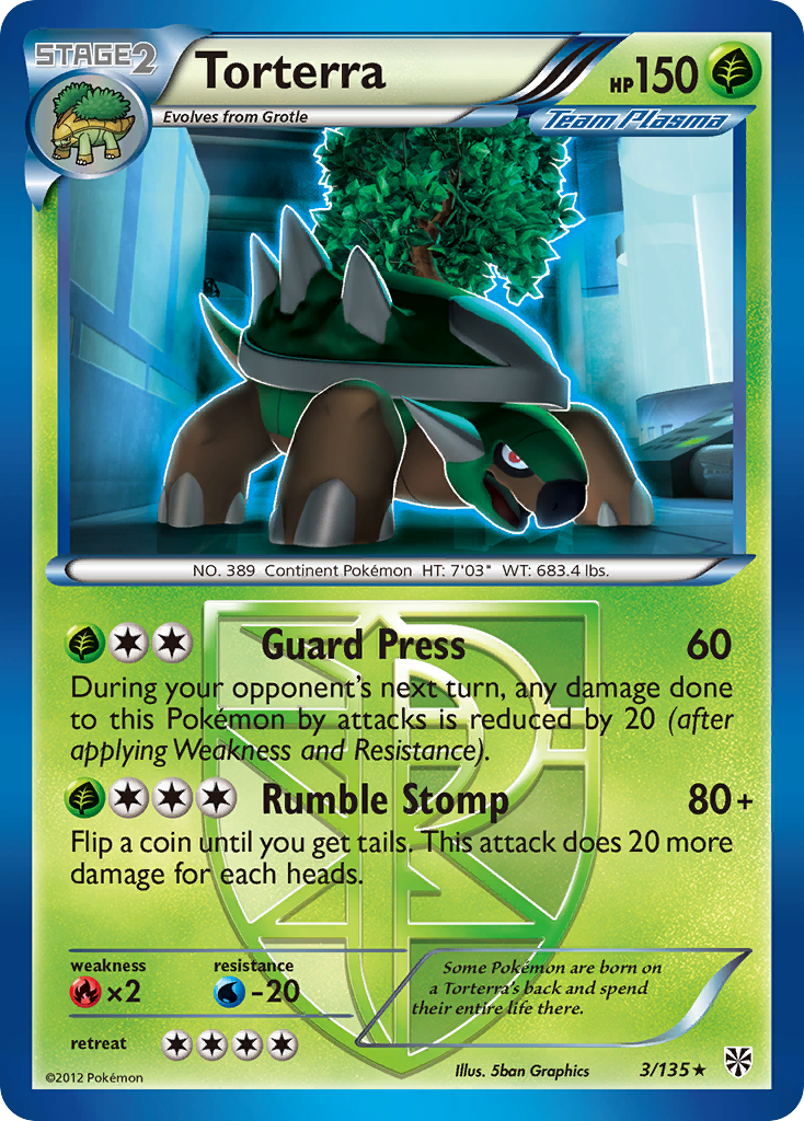 Torterra (3/135) - Plasma Storm Pokémon Card