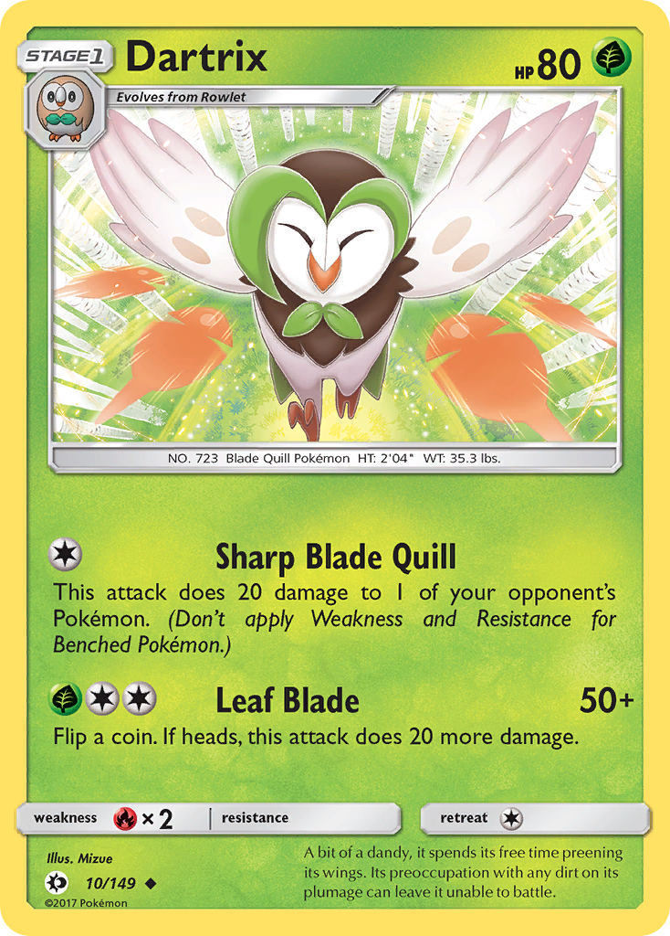 Dartrix (10/149) - Sun & Moon Pokémon Card