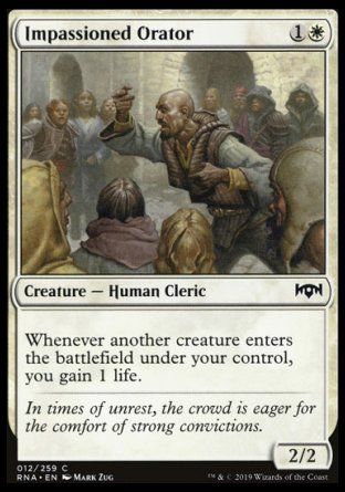 Impassioned Orator (Ravnica Allegiance) Trading Card