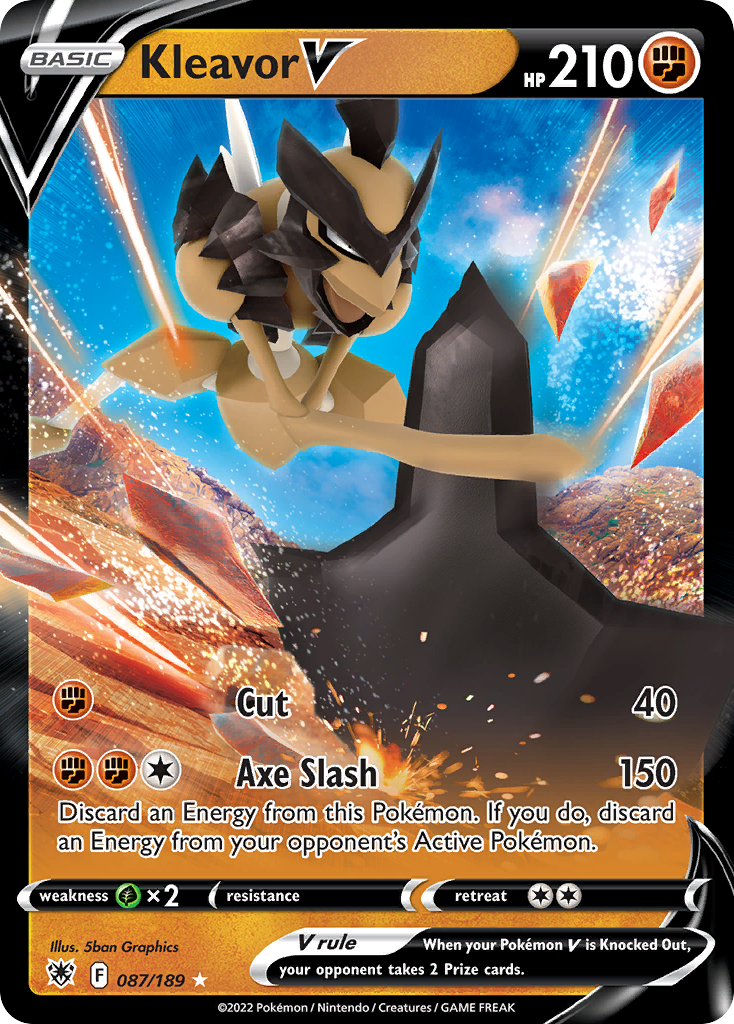 Kleavor V (87/189) - Astral Radiance Pokémon Card