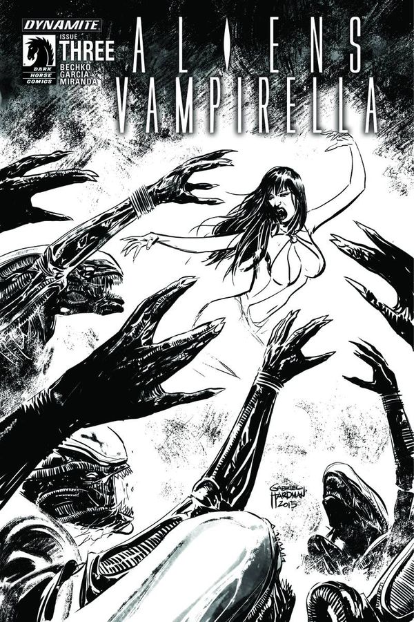 Aliens Vampirella #3 (Cover B 15 Copy B&amp;amp;amp;w Cover)