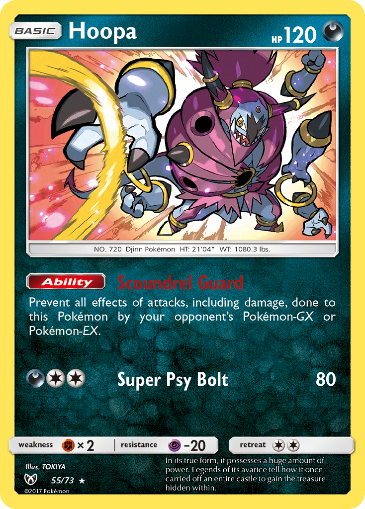 Hoopa (55/73) - Shining Legends Pokémon Card