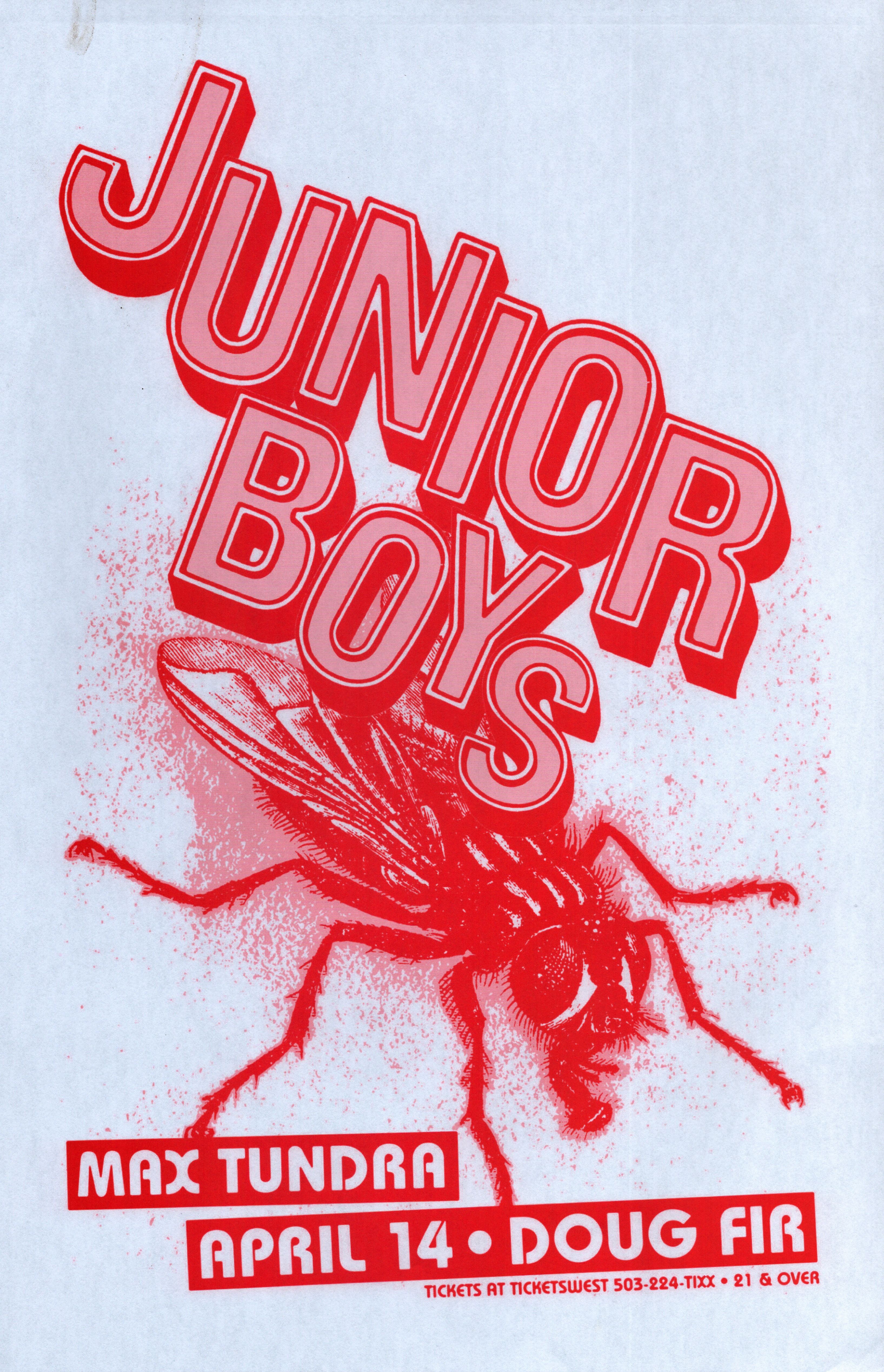 MXP-144.5 Junior Boys 2009 Doug Fir  Apr 14 Concert Poster