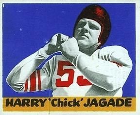 Harry "Chick" Jagade 1948 Leaf Football #55 Sports Card