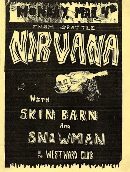 Nirvana Westward Club 1991 Concert Poster