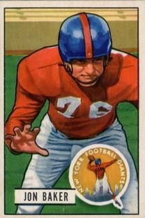 Jon Baker 1951 Bowman #57 Sports Card