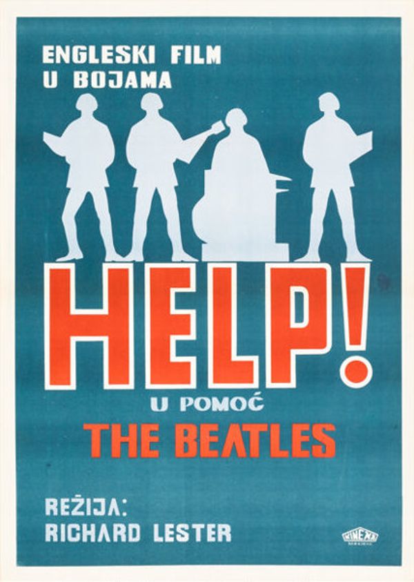 The Beatles Help! Yugoslavian Film Poster 1965
