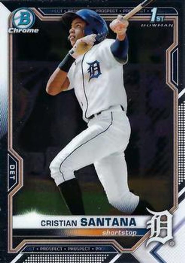 Cristian Santana 2021 Bowman Chrome - Prospects Baseball #BCP-186