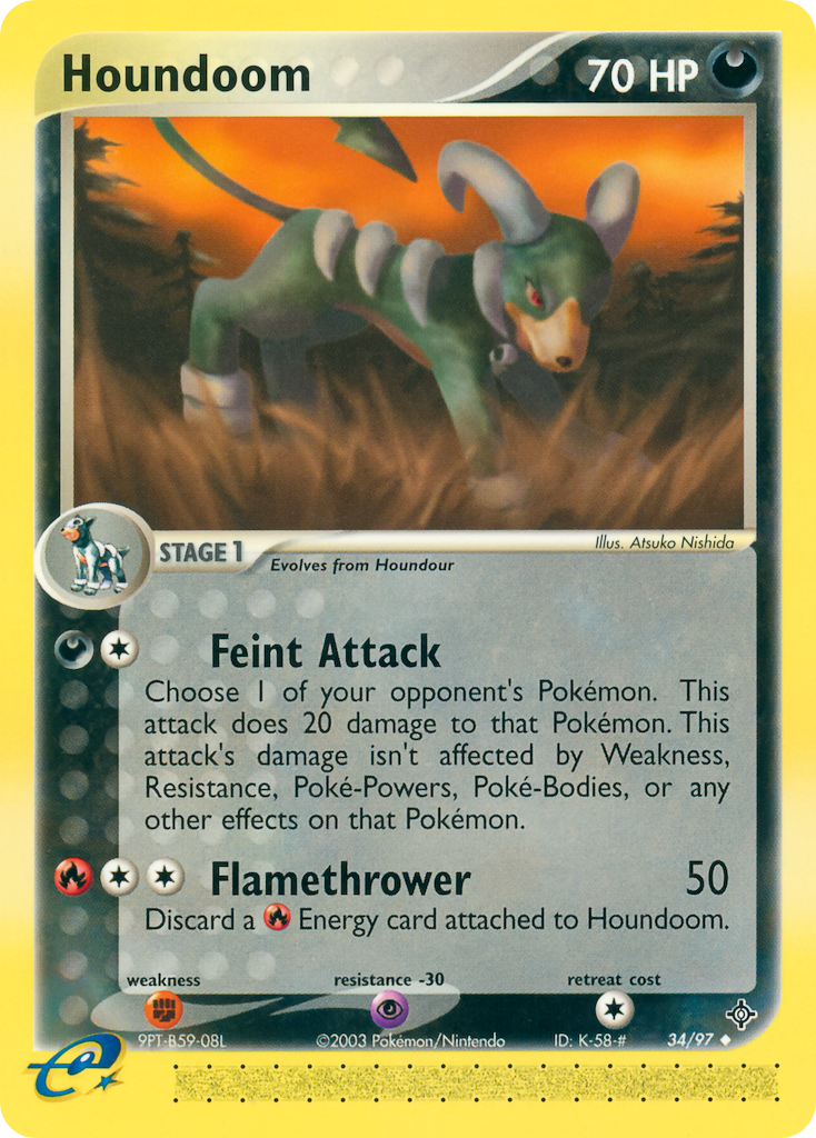 Houndoom (34/97) - Dragon Pokémon Card