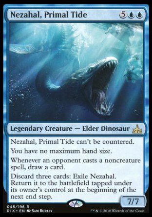 Nezahal, Primal Tide (Rivals of Ixalan) Trading Card