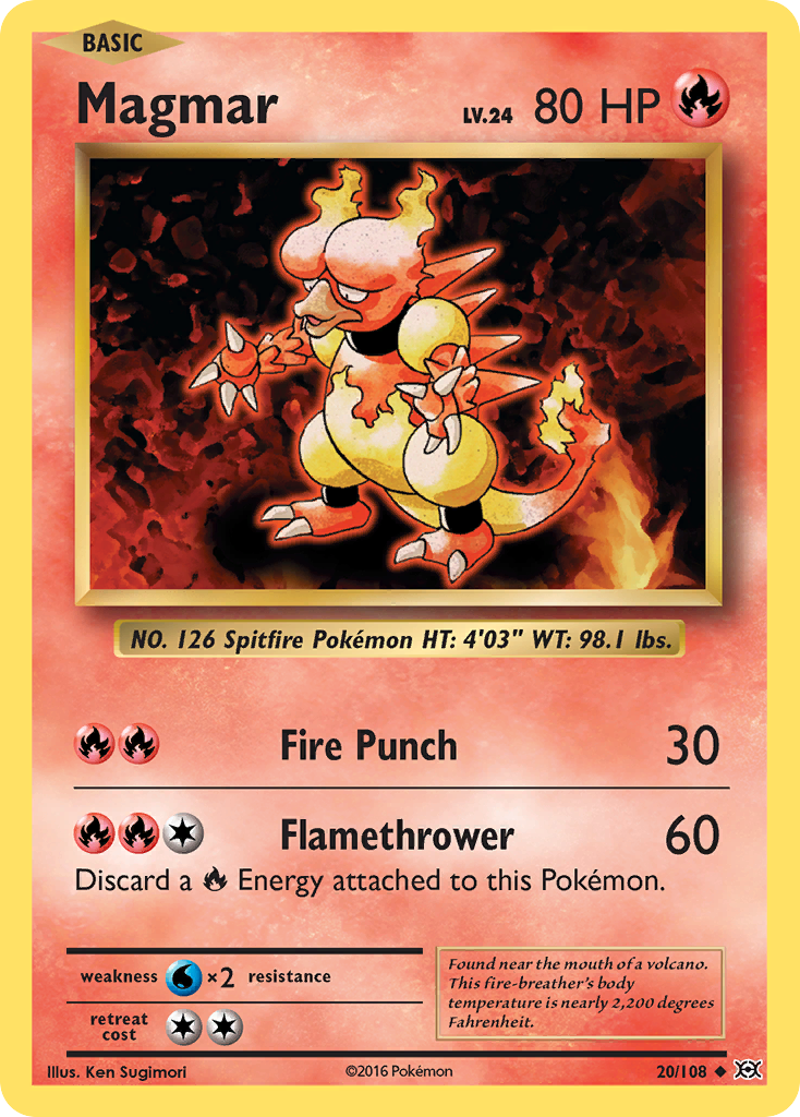 Magmar (20/108) - Evolutions Pokémon Card