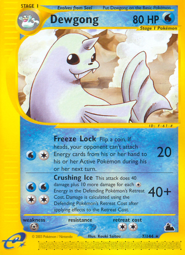 Dewgong (7/144) - Skyridge Pokémon Card