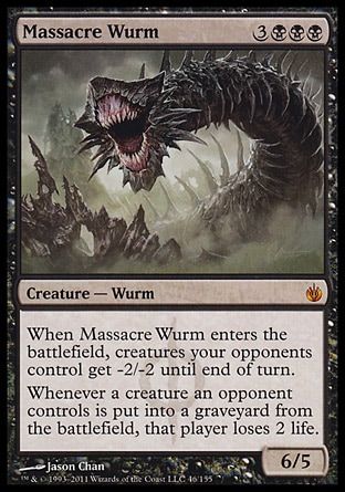 Massacre Wurm (Mirrodin Besieged) Trading Card