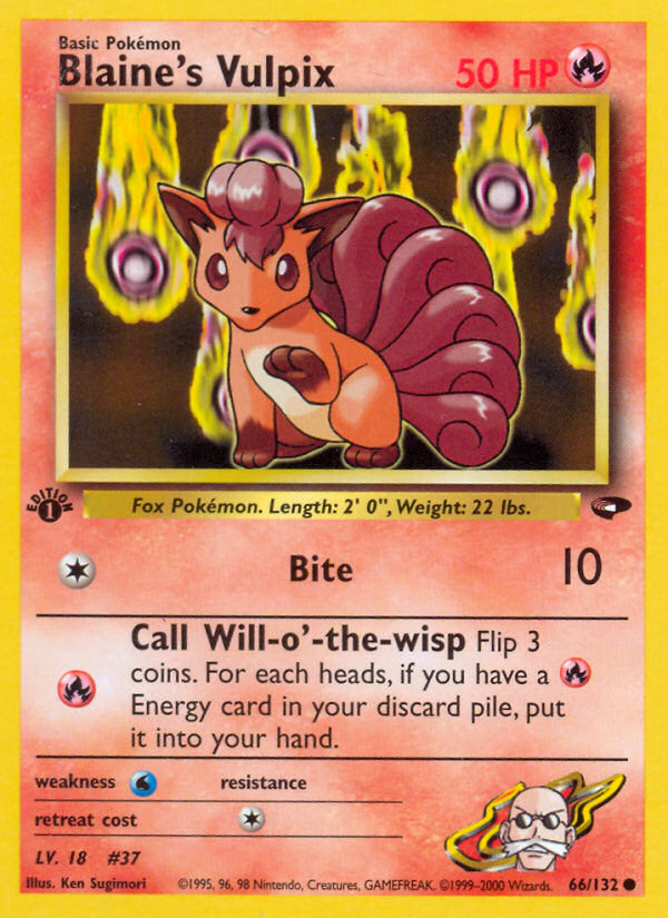 Blaine's Vulpix (66/132) - Gym Challenge (1st Edition) Pokémon Card