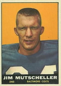 Jim Mutscheller 1961 Topps #5 Sports Card