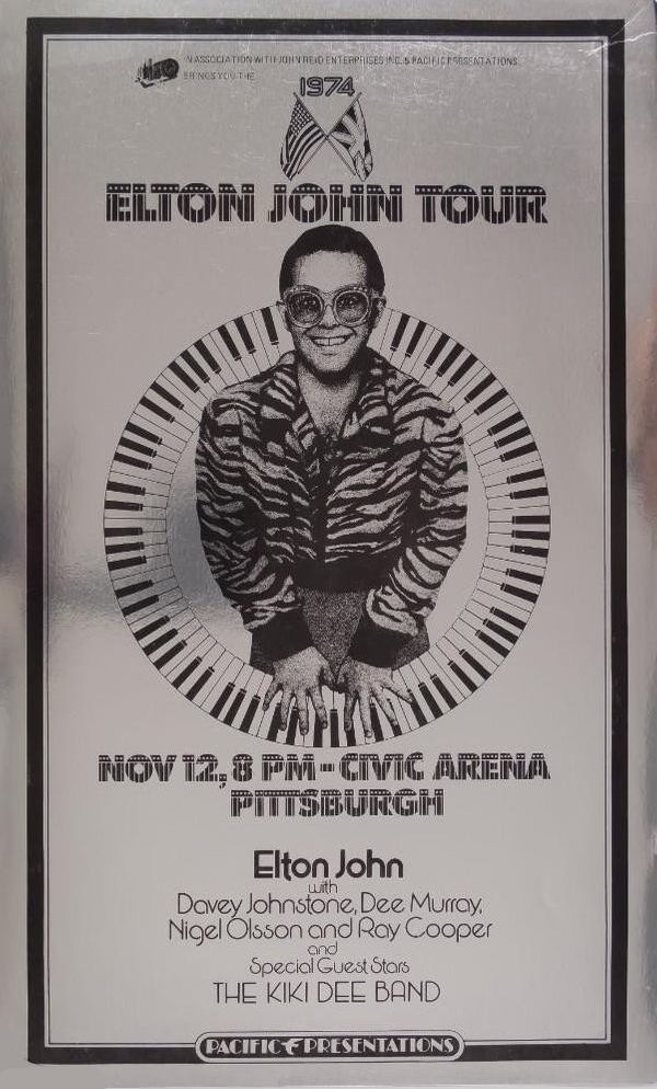 Elton John Pittsburgh Civic Arena 1974