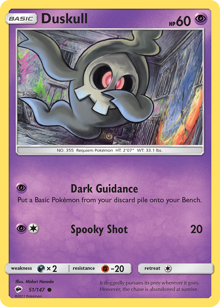 Duskull (51/147) - Burning Shadows Pokémon Card