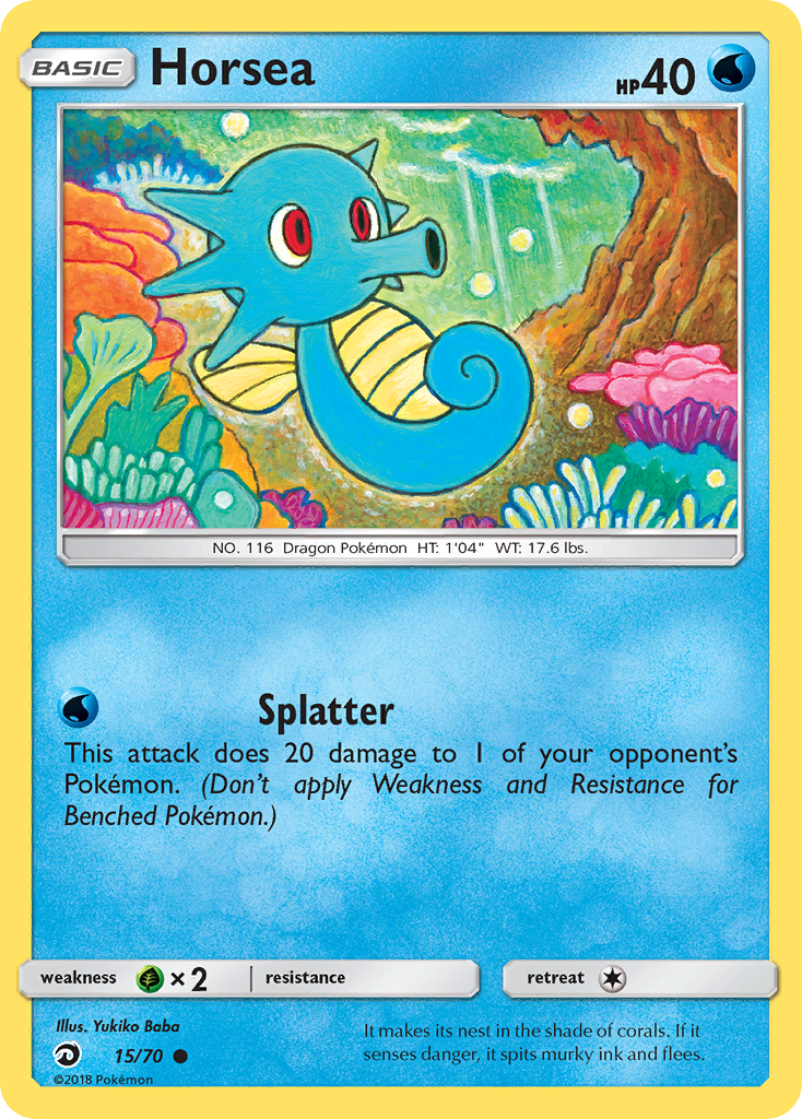 Horsea (15/70) - Dragon Majesty Pokémon Card